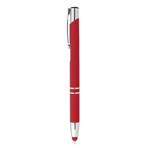 Bolígrafo Deportivo Personalizado de Metal, Ancho de Escritura de 1.0 mm, Cuerpo de Aluminio con Revestimiento de Goma Naranja, Color Rojo, Incluye Logotipo Personalizado - Product Image 2
