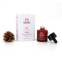 Cosmétiques en gros, flacons compte-gouttes en verre rouge cylindriques, soins de la peau, huile pour cuticules, huile à barbe, flacons vides, 10 ml, 20 ml, 30 ml, 50 ml, récipient en verre