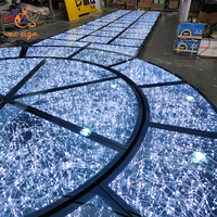 Plancher de danse magnétique 3D effet miroir infini imperméable pour la décoration de fête de mariage en gros