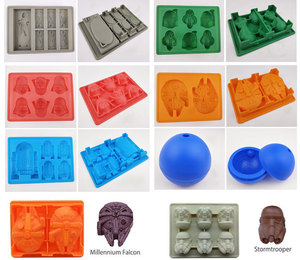 Nhà Máy bán hàng trực tiếp cuộc chiến tranh hành tinh sao Silicone Ice Cube khuôn Bộ khay đá - Product Image 3