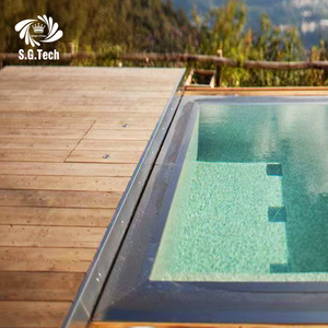 Haute qualité UV protégé au-dessus du sol en acier inoxydable piscines Spas eau couronne couvercle coulissant produit Offre Spéciale - Product Image 4