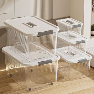 Transparent Storage <b>Box</b> Bedroom <b>Clothes</b>, Quilts, and Miscellaneous Items Storage <b>Box</b>, Premium Plastic Storage Container - Product Image 3
