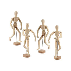 Mannequin en bois mobile personnalisé de 12 pouces, support de mannequin pour artiste pour le dessin - Product Image 1