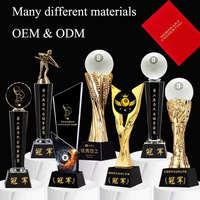 Trophée sportif en cristal gravé au laser avec base noire Prix personnalisés avec éclairage dynamique pour les événements de championnat Vente en gros en vrac