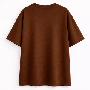 T-shirt en coton 100% uni, coupe classique, 220g, tricoté, manches courtes, personnalisable avec logo, style streetwear décontracté - Product Image 1
