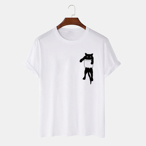เสื้อยืดพิมพ์ลายสั่งทำสำหรับผู้ชายใหม่ ขายส่ง ผ้าโพลีเอสเตอร์/คอตตอน 220 กรัม ป้องกันการหดตัว แขนสั้น คุณภาพสูง แฟชั่นลำลอง - Product Image 1