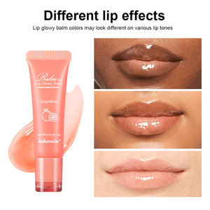 Bálsamo labial de aceite de fruta de maquillaje vegano orgánico a granel (viejo) con protector solar logotipo personalizado brillo de labios transparente al por mayor - Product Image 2