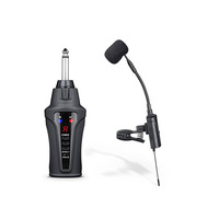 Système de microphone à condensateur UHF professionnel ST-5 pour saxophones, émetteur et récepteur de microphone sans fil à clip pour saxophone