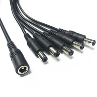 12V 5 voies One-drag Five-DC câble CCTV accessoires de surveillance câble femelle mâle/femelle 2.1DC câble d'extension d'alimentation