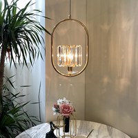 Luminaire suspendu en cristal au plafond, abat-jour pour décoration de maison, cube en cristal, lampes suspendues pour restaurant, hôtel, hall