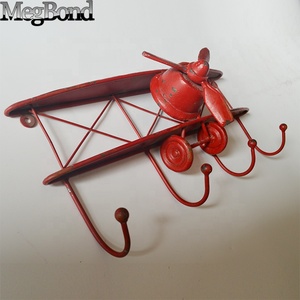 Shabby rosso antico aereo in metallo gancio <span class=keywords><strong>da</strong></span> <span class=keywords><strong>parete</strong></span> per la casa decorativo vecchio aereo <span class=keywords><strong>appendiabiti</strong></span> - Product Image 4