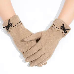 PAI HAO PH226 Winter Acrylic Stretch Gloves for Girl Customized Color Touchscreen Gloves for women