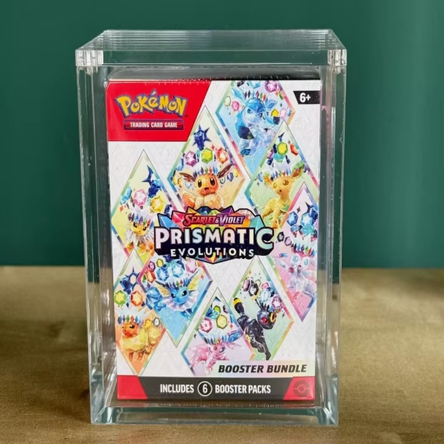 Modern Eco-Friendly Game Card Display Box Transparent Acrylic Case Magnetic Cover US English Version Protector