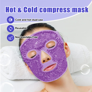Mascarillas Faciales OEM de Compresión Fría y Caliente <span class=keywords><strong>para</strong></span> Ojeras, Hinchazón, Migrañas, Dolores de Cabeza y Enrojecimiento con Alivio por Enfriamiento con Hielo - Product Image 3