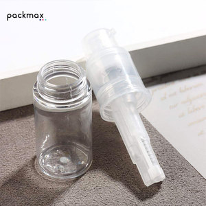 Transparent plastic PET talcum powder spray <b>bottle</b>, skin-use spiral powder <b>pump</b> care - Product Image 3