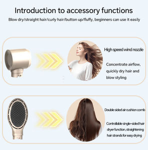 Caja de Regalo de Estilizador de Cabello 7 en 1 de 1300W, Cepillo de Aire Caliente, Secador de Cabello con Rizador, Rizador de Tres Torres de 36mm, Rizador de Ondas Francesas - Product Image 2