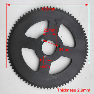Pignon de chaîne arrière 80 dents 29 mm 25H pour motocross, mini <span class=keywords><strong>moto</strong></span>, <span class=keywords><strong>moto</strong></span>, scooter électrique, pièces de tricycle - Product Image 3