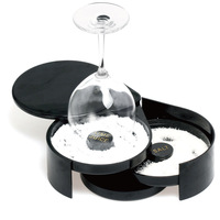 Plateau de rangement Accessoires de bar en gros Caddy à 3 niveaux Rimmer de verre en plastique Margarita Salt Bar Glass Rimmer