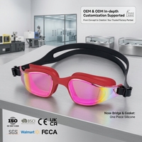 Gafas de Natación Personalizadas de Fábrica, Antivaho, Anti-UV, Venta al Por Mayor OEM ODM