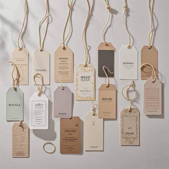 Swing Label High Quality Luxury Swing Label Garment Tags Custom Printed Logo Paper ...