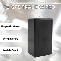 Pelacak GPS 4G 6000mAh dengan Dudukan Magnetik, Perangkat Pelacak Aset Portabel untuk Dasbor Kendaraan