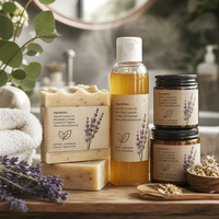 Étiquettes personnalisées en papier kraft en rouleau, autocollantes, imperméables, pour bouteilles de cosmétiques, savons, emballages de produits naturels pour soins de la peau