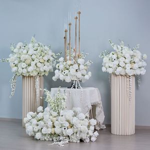 Flores Artificiales de Seda para Decoración de Bodas, Lirios, Rosas, Peonías, <span class=keywords><strong>Arreglos</strong></span> Florales Rojos Modernos Hechos a Mano, Tejidos y Teñidos para Eventos - Product Image 3