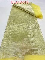 Haute qualité français maille avec paillettes dentelle Net broderie tissu africain nigérian Tulle maille couture femmes robe