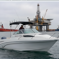 Enterprise490 Fiberglas Balıkçı Yatı 4.9m Kabinli Kruvazör Lüks Sürat Teknesi Canlı Yem Tankı OEM CE
