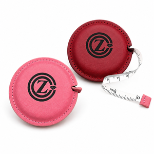 Mètre Ruban en Cuir Personnalisé avec Logo Gravé au Laser, Formes Carrée, Ronde, Cœur, Mini, Rétractable, Portable, pour Mesure Corporelle et de Couture - Product Image 1