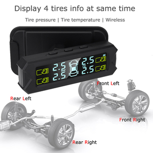 Sistema di monitoraggio della pressione dei pneumatici in tempo reale di energia solare automobilistica senza fili sensore <span class=keywords><strong>TPMS</strong></span> esterno manometro solare <span class=keywords><strong>TPMS</strong></span> per auto - Product Image 4