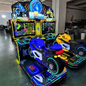 Nouvelle machine de course de moto à deux places à commande par jetons, à mouvements intégrés et à l'échelle de la réalité, pour salles de jeux d'arcade, à partir de 6 ans - Product Image 4