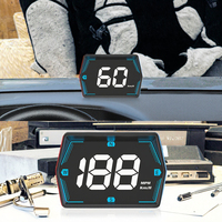 Universal Big Size USB HUD GPS-Messgerät Tachometer OBD-Platzierung Windschutzscheiben-Head-Up-Display mit Geschwindigkeit wecker und Uhr funktion