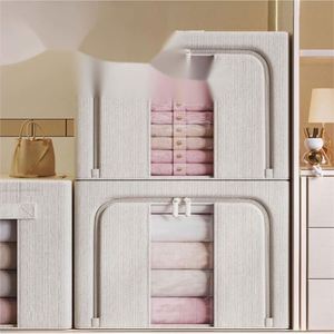 Sustainable Multifunction Fabric Closet Bedroom Drawers Organizers Handles Cloth <b>Storage</b> Boxes for Wardrobe Space Customizable - Product Image 1