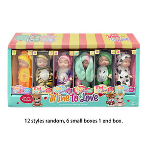 Großhandel Individuelles 12-teiliges Reborn-Puppenset Spielzeug Simulations-Prinzessinnenpuppe <span class=keywords><strong>Mini</strong></span> Niedliches Schlafendes Baby Geschenk für Kinder Puppe in Handflächengröße Lieblich - Product Image 2