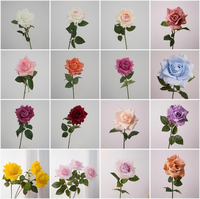 Bunga Mawar Artifisial YM Berkualitas Tinggi 73cm, Sentuhan Asli Austin Rose untuk Dekorasi Pernikahan, Tahun Baru, Paskah