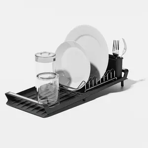 New Arrival Multi-functional Extendable Anti-Rust Stainless Steel Drying Dish Rack Drainer For Kitchen Counter