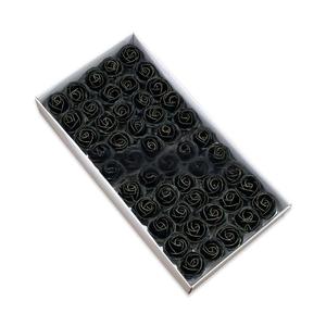 Bouquet de fleurs de savon fait main à tête de fleur de Rose <span class=keywords><strong>Chanson</strong></span> noir et or pour décoration de bureau de cadeau d'anniversaire de mariage - Product Image 5