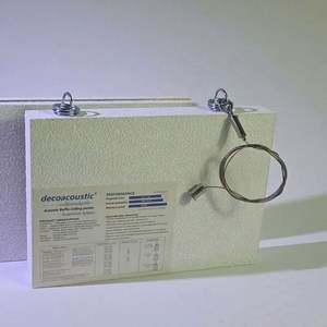 Panel Acústico de Fibra de Vidrio para Techo, con Suministros Chinos, Paneles Decorativos de Fibra de Vidrio Suspendidos, Estilo Madera sin Marco - Product Image 1