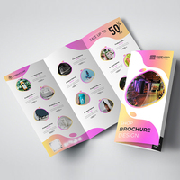 Brochure pliée sur trois volets personnalisée en gros pour OEM - Impression offset et plastification, papier d'art écologique, dépliant plié