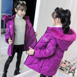 Bébé fille vêtements vers le bas manteau 3-12y nouveau hiver rembourré veste chaude mode enfants à capuche Parkas filles fausse fourrure veste - Product Image 5
