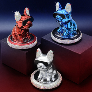 Ambientador de coche Bulldog americano, humidificador de aromaterapia para perros <span class=keywords><strong>Bully</strong></span> francés, recarga de Perfume, difusor de cápsula de salida de fragancia - Product Image 2