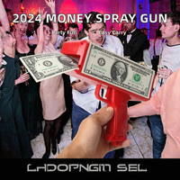 Pistolet lanceur d'argent 2024 avec détecteur de billets – Super canon à billets pour jeux de tir