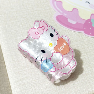 Moderna Molletta per Capelli in Acrilico a Forma di Gatto Cartoon e Artiglio di Squalo per Bambini con Capelli Spessi, <span class=keywords><strong>Accessori</strong></span> per Capelli <span class=keywords><strong>Hello</strong></span> <span class=keywords><strong>Kitty</strong></span> per San Valentino - Product Image 5