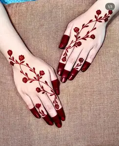 Мусульманские Халяль Рамадан Менди хна пальцы рук цветы трафареты шаблоны для боди-арта ПВХ виниловая Временная наклейка шаблон