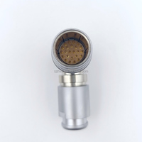 Compatible avec les fiches d'aviation de la série B d'origine 3B 24 broches FHG Connecteur autobloquant à angle droit à poussée-tirage