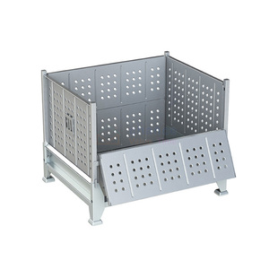 Heavy duty customized stacking 1000kg Loading Folding Forklift Box Pallet Container