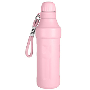 Bouteille d'eau isotherme octogonale de 500 ml en acier inoxydable 304 avec couvercle en PP et cordon de transport, gobelet isotherme portable, logo personnalisé - Product Image 6