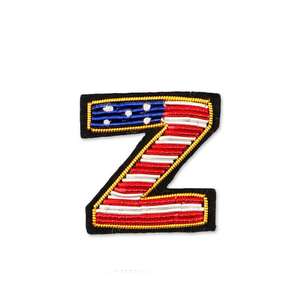 letter Z Embroidery handmade Brooch Pin Creative Card Notice <b>Badge</b>/embroidery handmade <b>badge</b> funny Brooches interesting back pin - Product Image 1