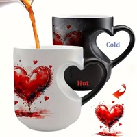 Tasses magiques en porcelaine personnalisées, cadeaux pour la fête des pères, impression de logo, tasses en céramique pour couple, tasse à café changeante de couleur